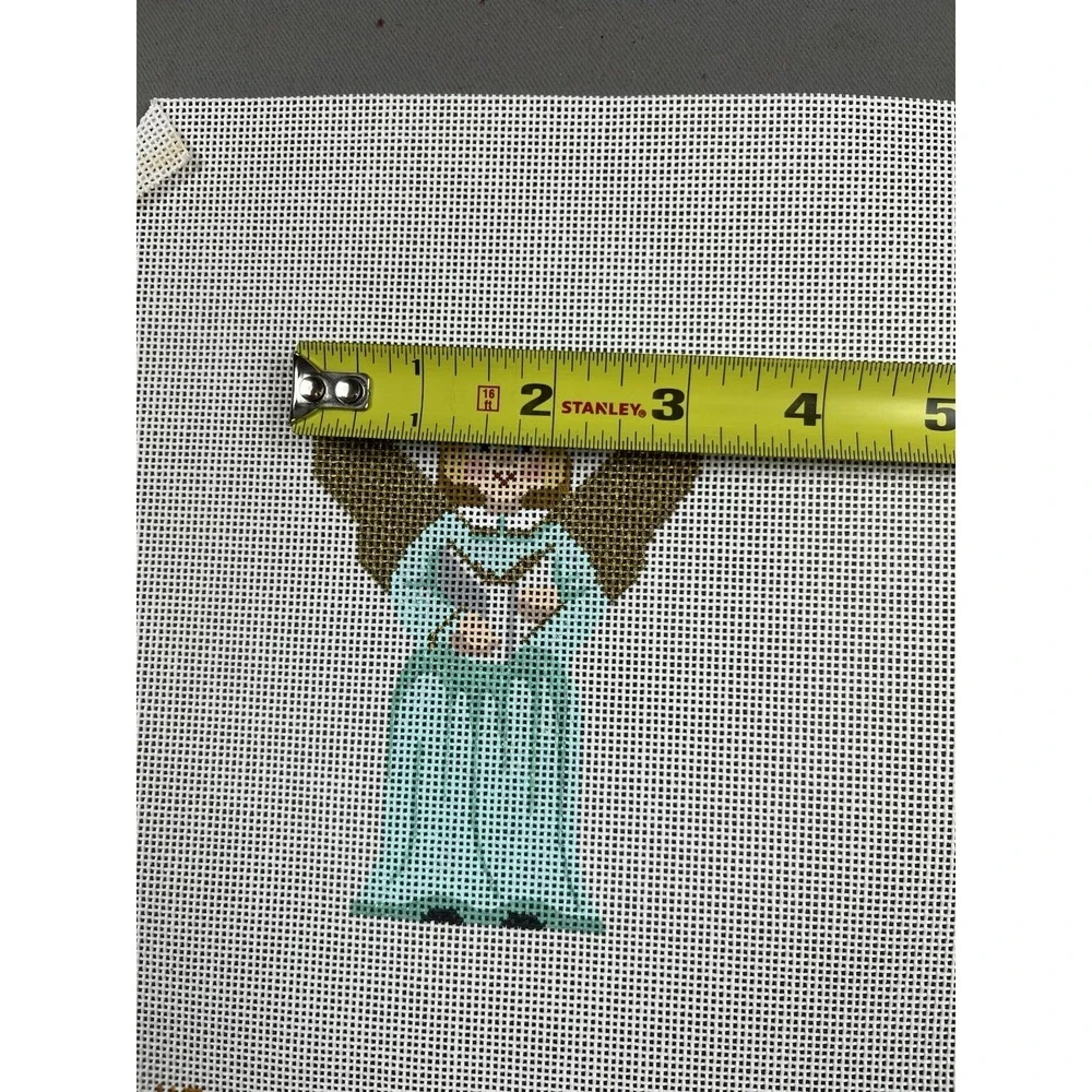 Labors of Love Handpainted HP Needlepoint Canvas - Chirstmas Angel w/ Book